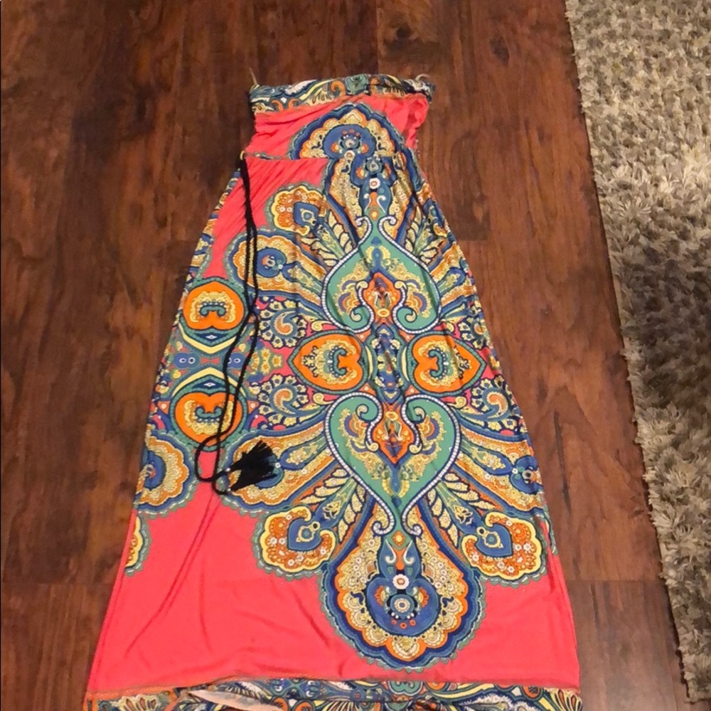 Strapless maxi dress